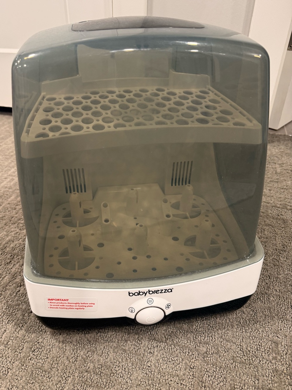 Baby Brezza Electric Baby Bottle Sterilizer & Dryer - Gray/Cream